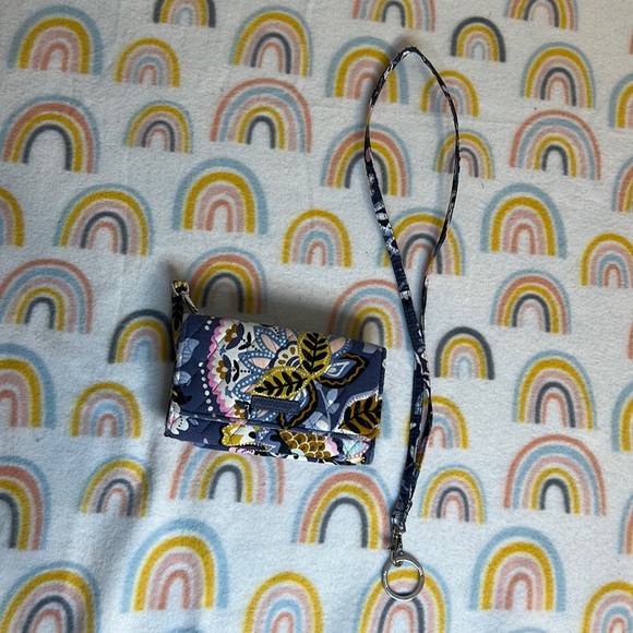 vera bradley wallet + lanyard - Picture 1 of 7